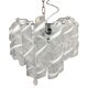 Transparent and white “ricci” murano glass chandelier d50