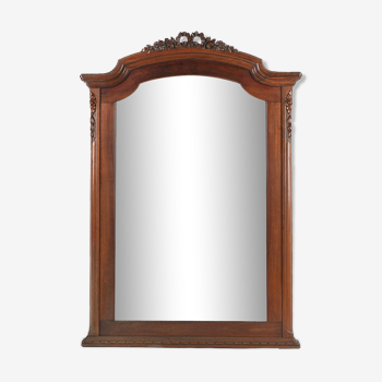 Carved wooden mirror