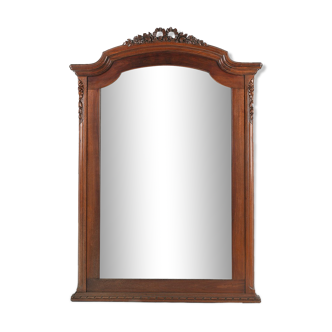 Carved wooden mirror