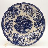 6 Vintage blue hollow plates "Flowers"