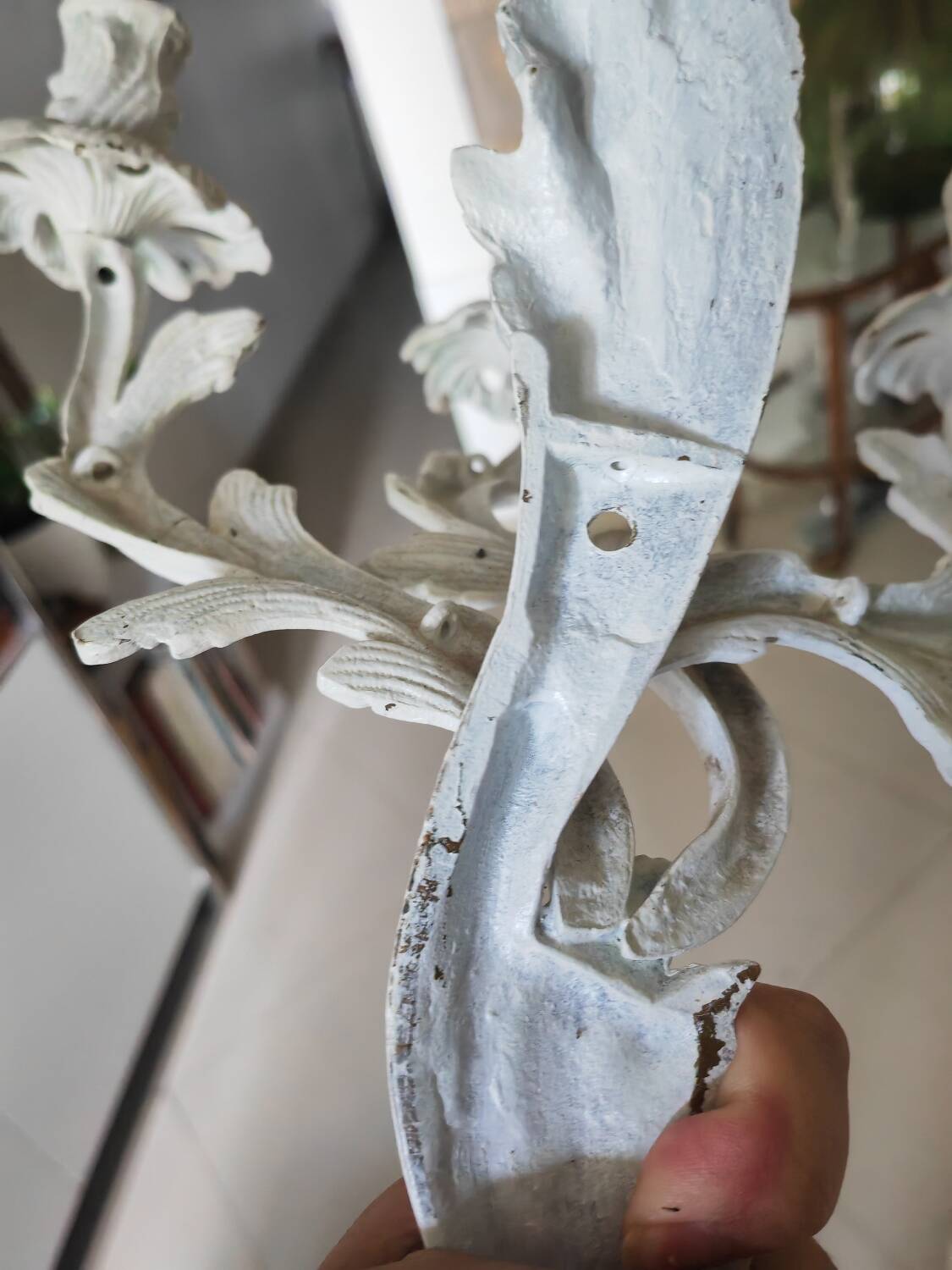 Pair of bronze light fixtures