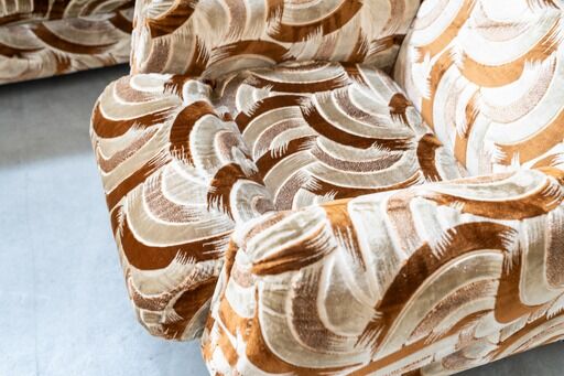 Canapé-lit 3 places avec 2 fauteuils, années 1970