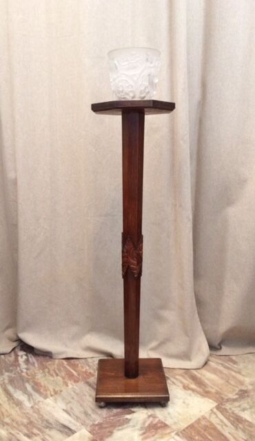 Sellette Art Deco in varnished wood