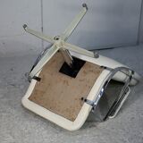 Armchair "Space Age"". Steel and imitation leather. Swivel. France, 70s