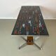 Vintage 1970s coffee table in ceramic, tiles, retro, mid-century