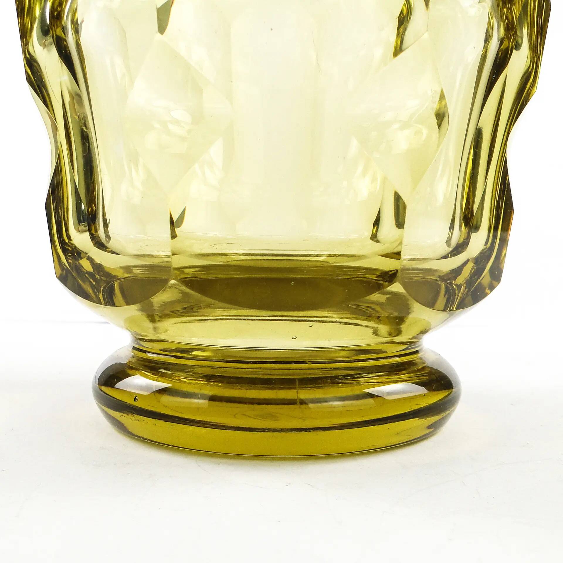 Vase, Art Deco, crystal, Moser, Czechoslovakia, 1930s