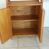 Rattan and bamboo shelf