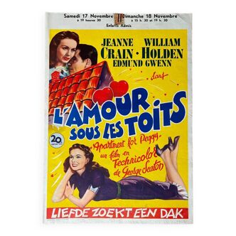 Original cinema poster "L'Amour sous les toits" 39x57cm 1958