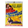 Affiche cinéma originale "L'Amour sous les toits" 39x57cm 1958