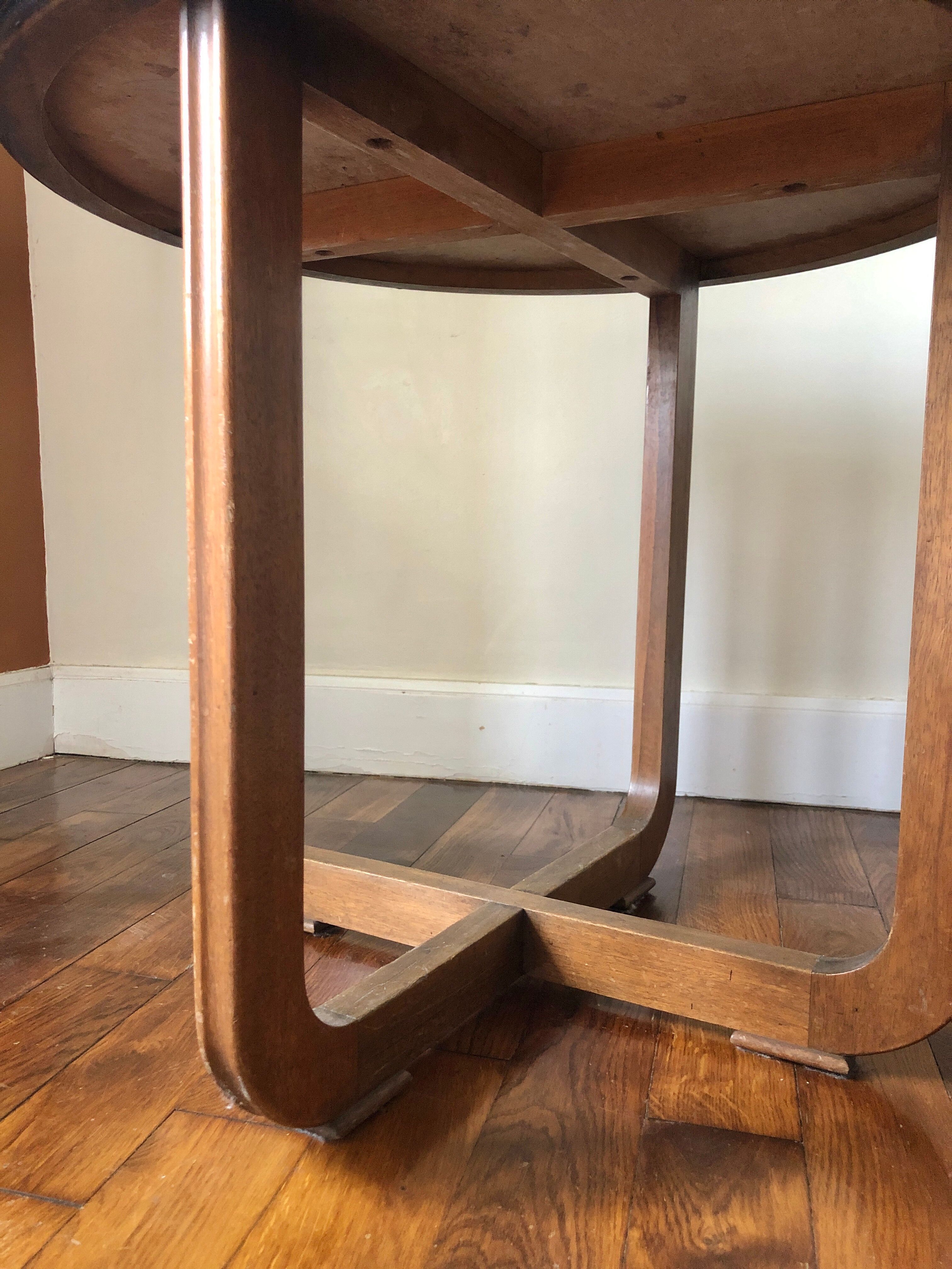 Round side table or Art Deco pedestal table, 1930s