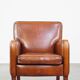 Sheepskin leather armchair