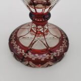 Vase à bulbe cristal rouge
