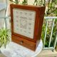 1950 vintage pharmacy or toilet cabinet in waxed wood