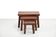 Set of three brutalist oak side tables 1970's
