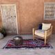 Moroccan carpet Boucherouite colored - 88 x 209 cm