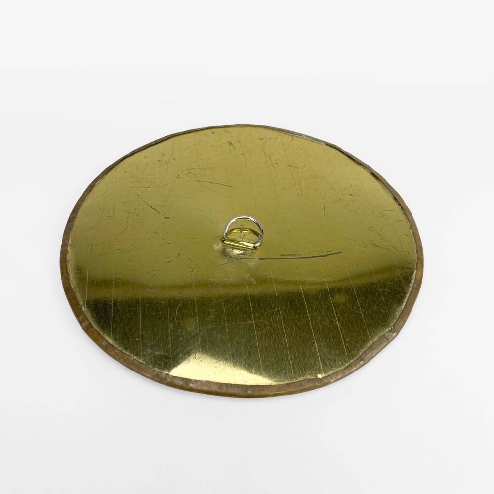 Miroir rond laiton Yves Rocher années 70