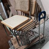 Series of 6 vintage Marcel Breuer style chairs