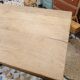 Wooden and khaki farmhouse table