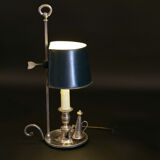 Lampe bouillotte bronze argenté tôle XIXème siècle