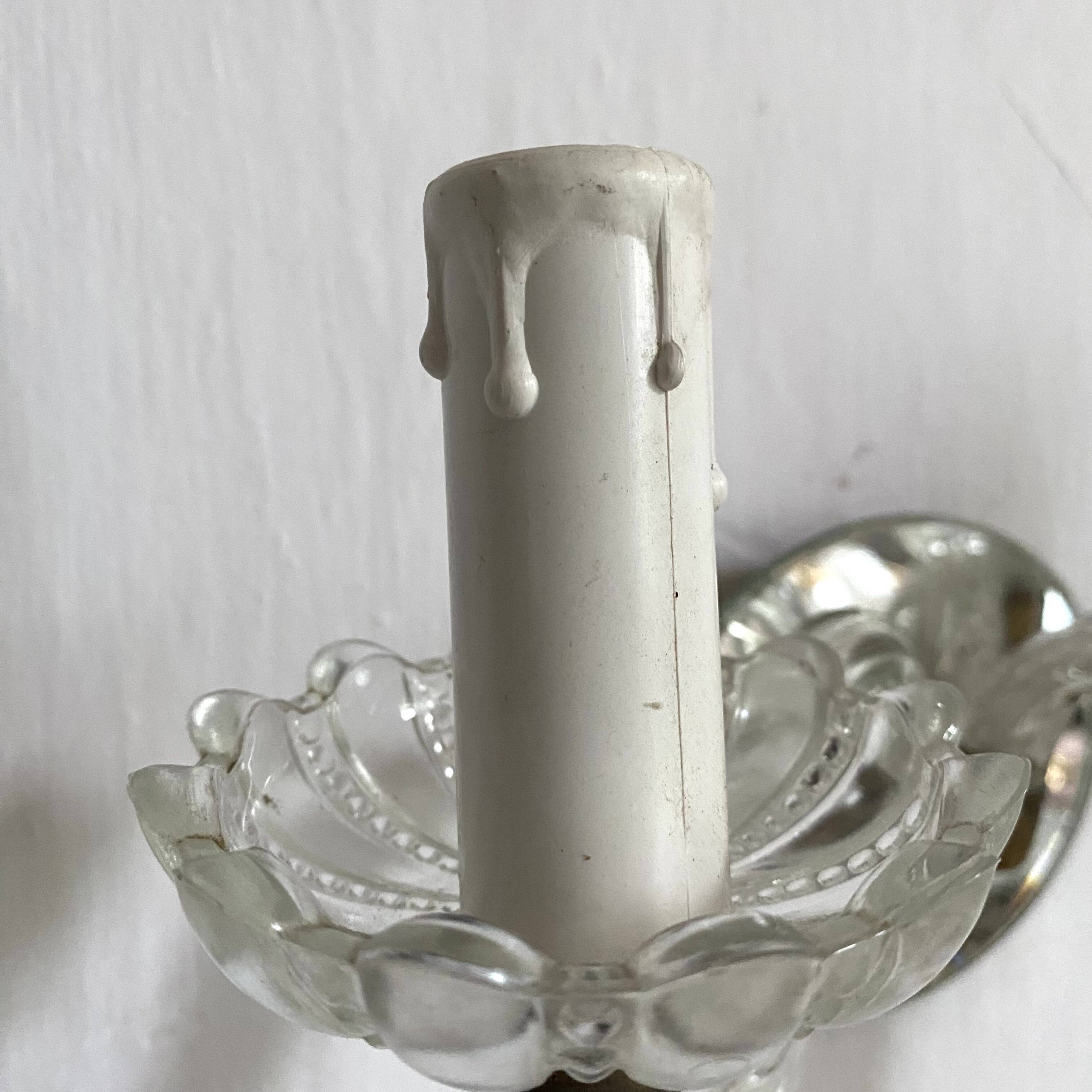 2-light murano glass and mirror wall light