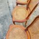 Lot de 6 chaises cannées