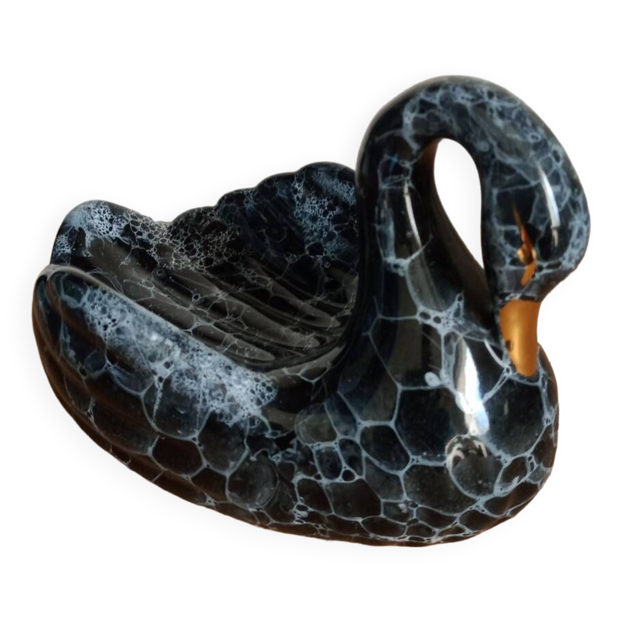 Vintage zoomorphic swan soap dish