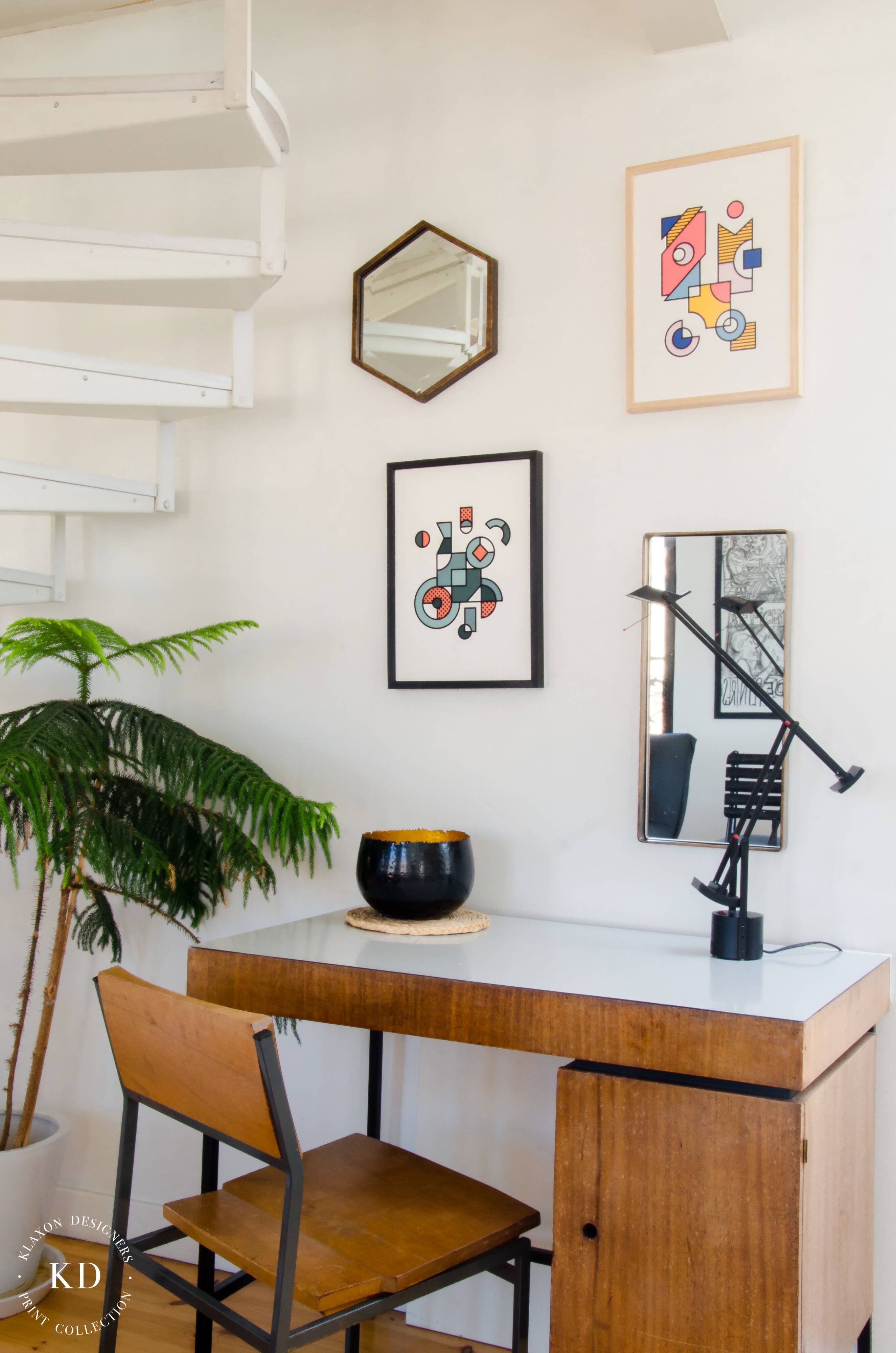 Illustration - Abstract geometric graphic colorful A3 poster numbered #001