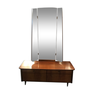 Vintage dressing table 1960 triptych