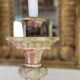 Pair of marble and alabaster candlesticks circa 1880