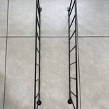 Pair of black metal string shelf uprights