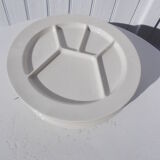 Set of 6 plates with fondue or compartments