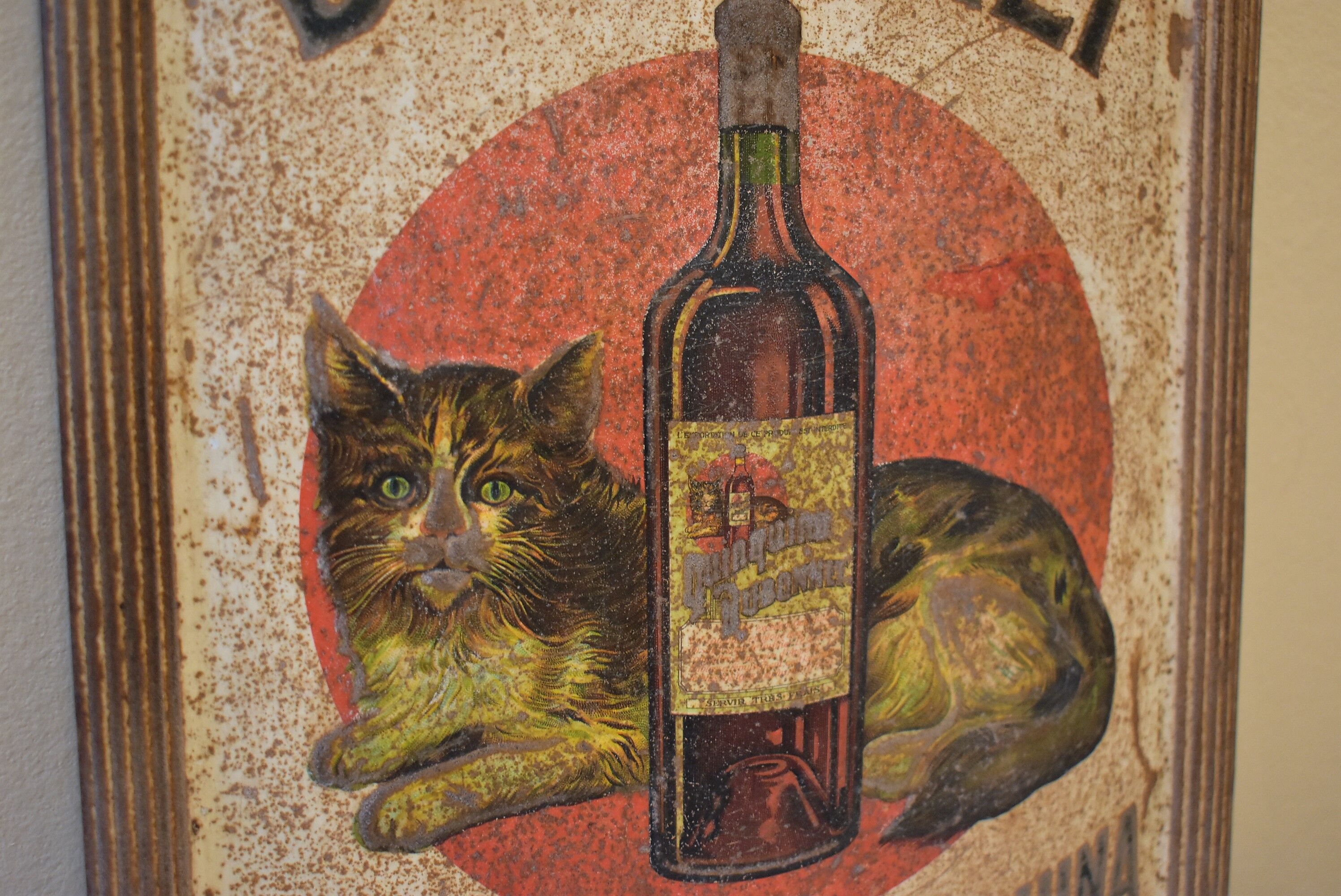 Dubonnet plate old metal