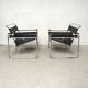 Paire de fauteuils Wassily noir par Marcel Breuer édition Habitat