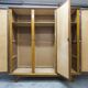 French wardrobe with tapered legs, 3 doors, 120cm hanging rail, new.