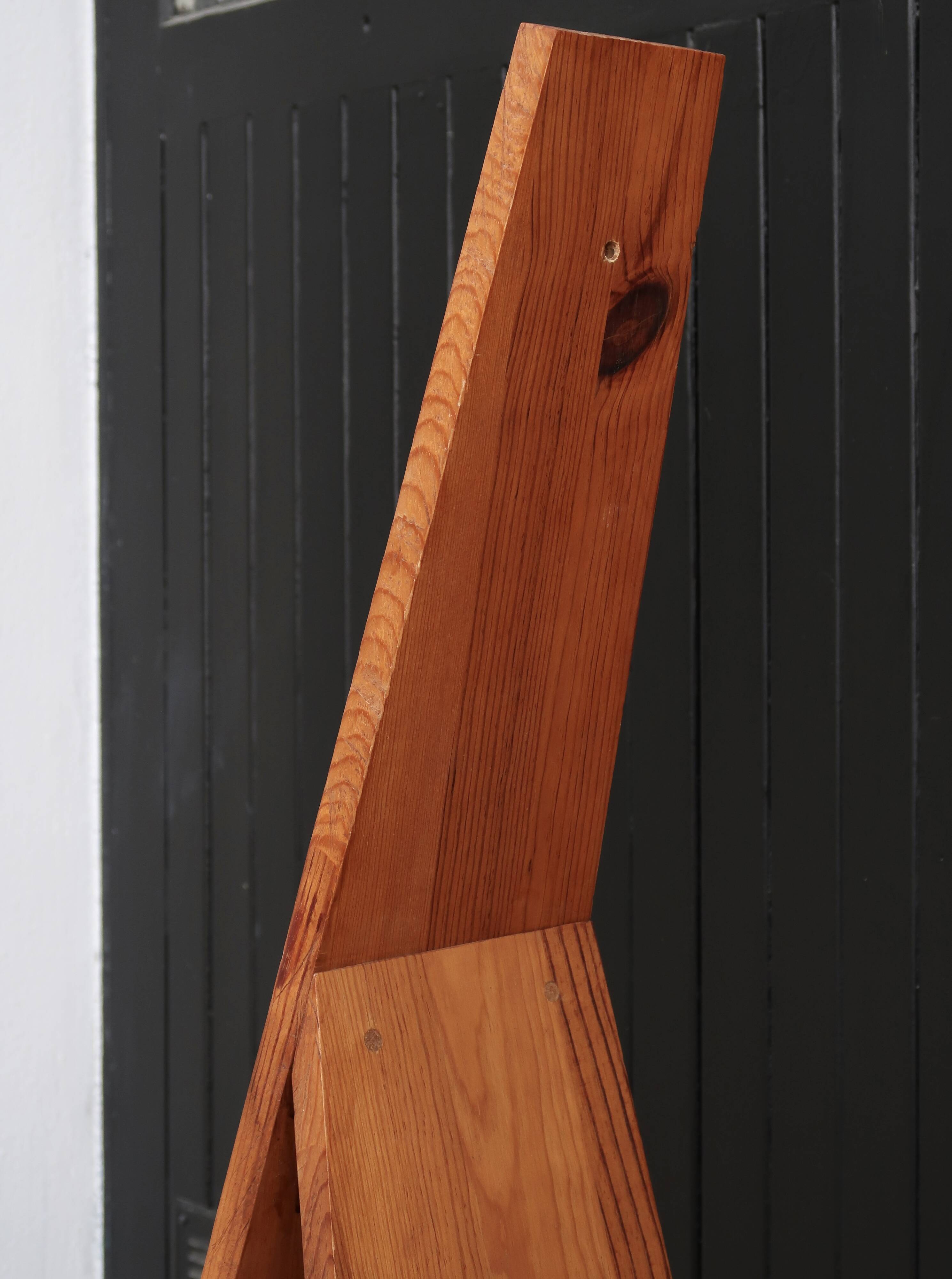 Etagère bibliothèque ou chevet en bois de pin, années 70