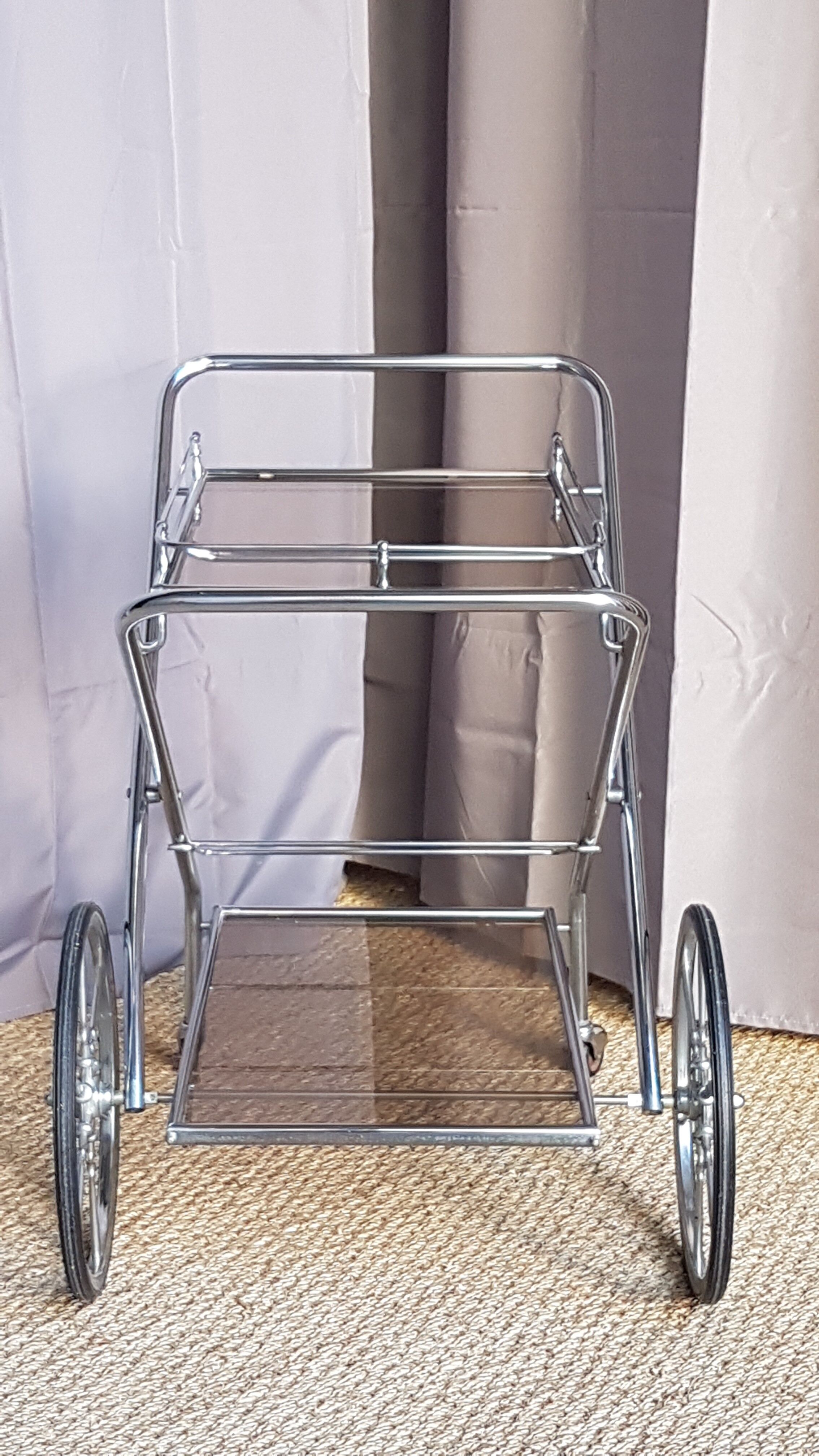 Desserte vintage chromée