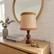 wood and jute table lamp, rustic chic