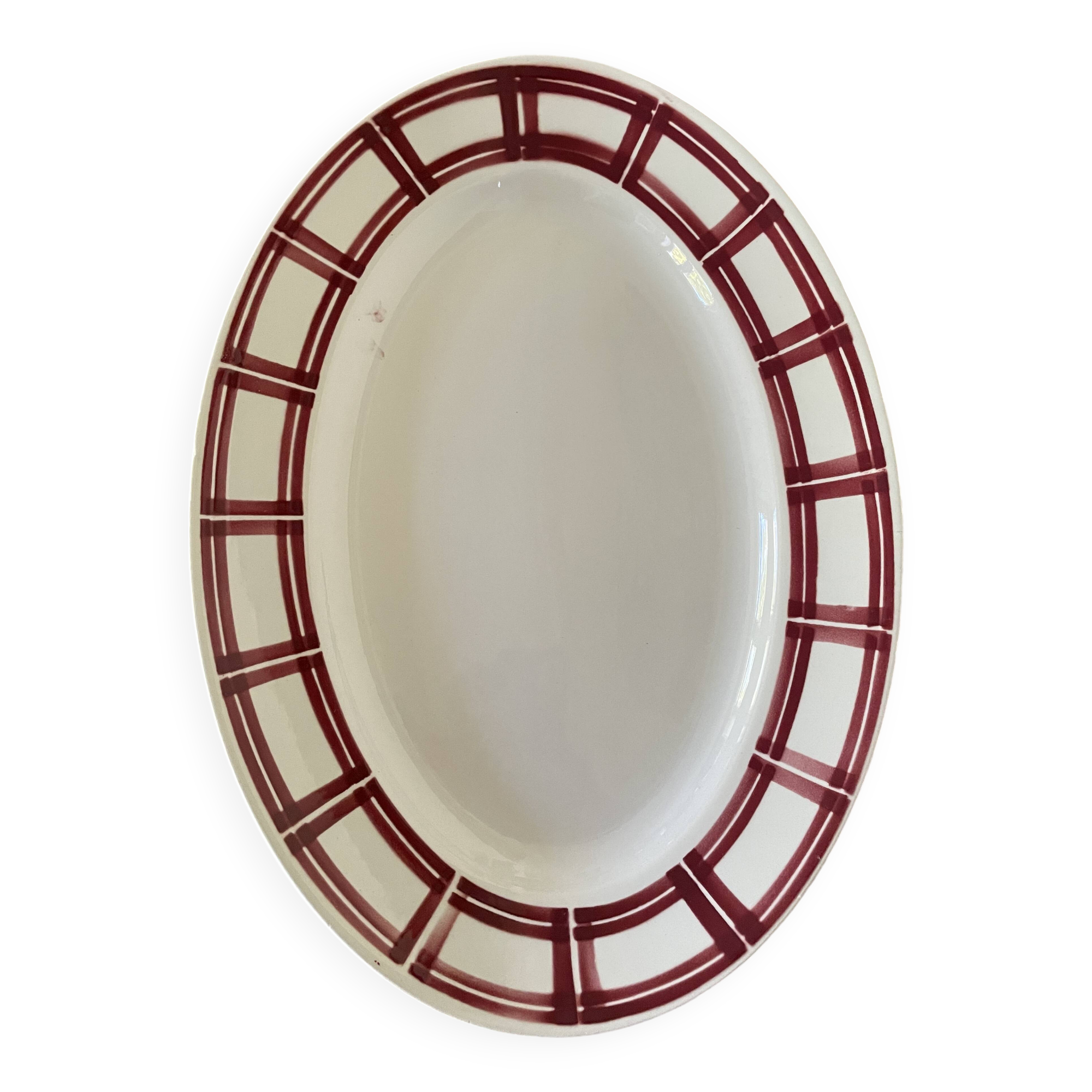 Badonviller ironstone oval dish
