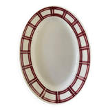 Plat ovale terre de fer Badonviller