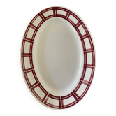 Plat ovale terre de fer Badonviller