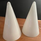 Pair of Teepee glass lamps from SCE