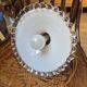 Antique wall light in lace opaline and brass.