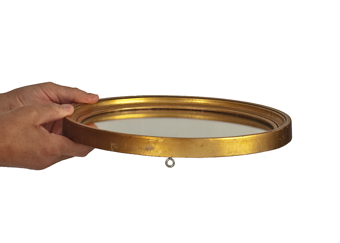 Round mirror gilded wood year 60/70