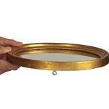 Round mirror gilded wood year 60/70