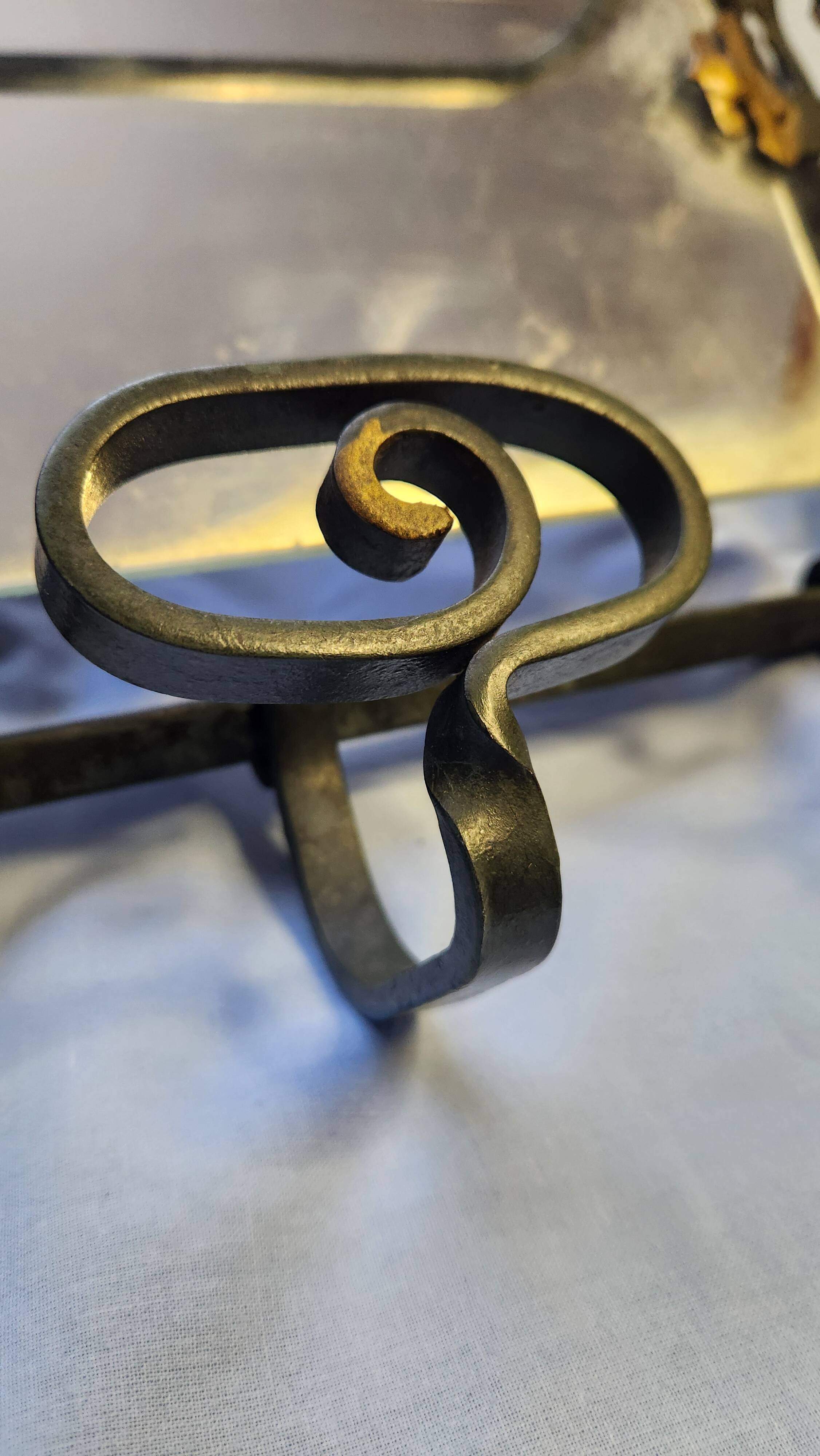Vintage Art Deco wall-mounted coat and hat rack.