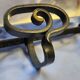 Vintage Art Deco wall-mounted coat and hat rack.