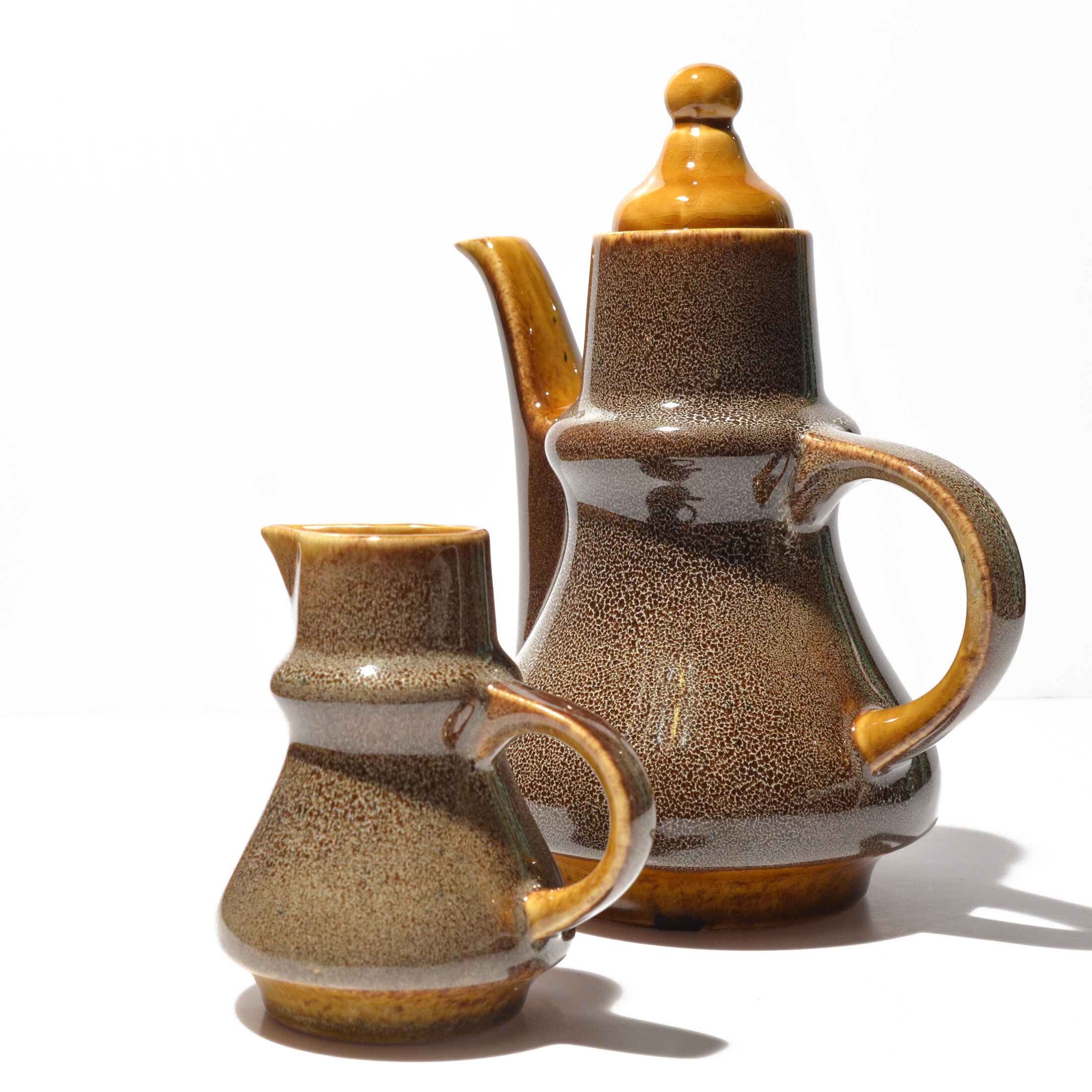 Jug and milk jug, Opal coffee service, designed by A. Sadulski, Poland, 1960s