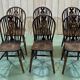 Série de 6 chaises bistrot anglaises en orme années 70