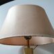 Lampe pied marbre et métal doré