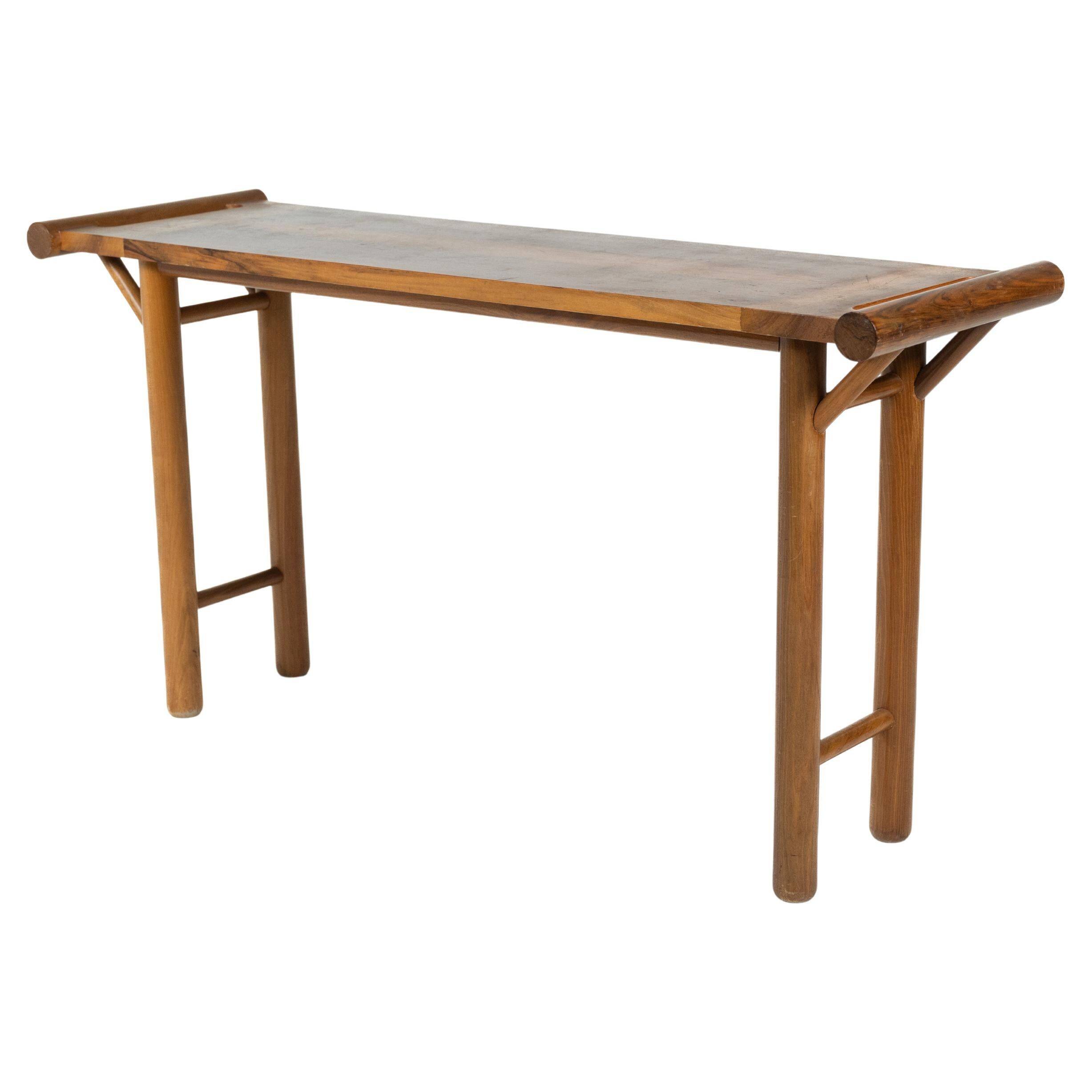 Mid-century console, walnut, Italy, 1970s